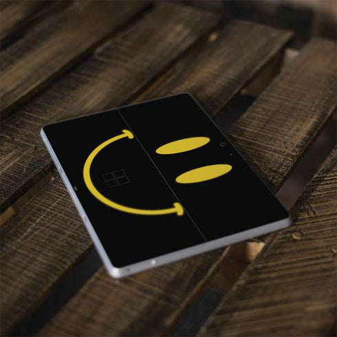 Black Happy Face Surface Go Skin