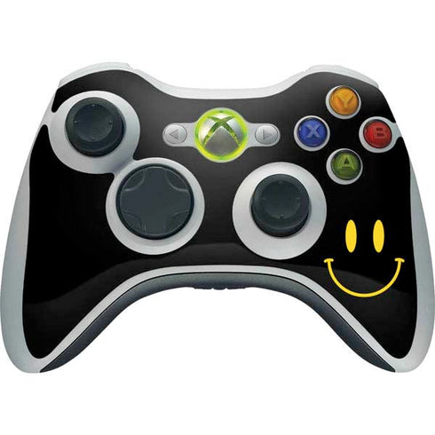 Black Happy Face Xbox 360 Wireless Controller Skin