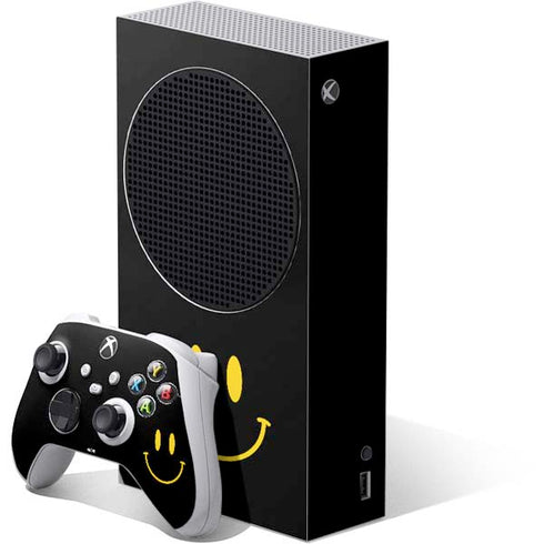 Black Happy Face Xbox Series S Skins