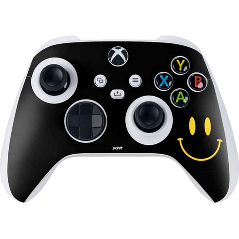 Black Happy Face Xbox Series S Controller Skin