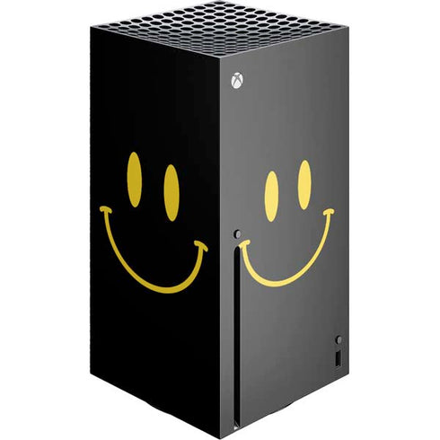 Black Happy Face Xbox Series X Console Skin