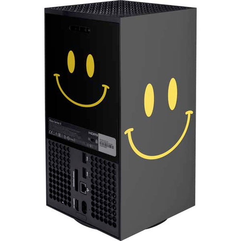 Black Happy Face Xbox Series X Console Skin