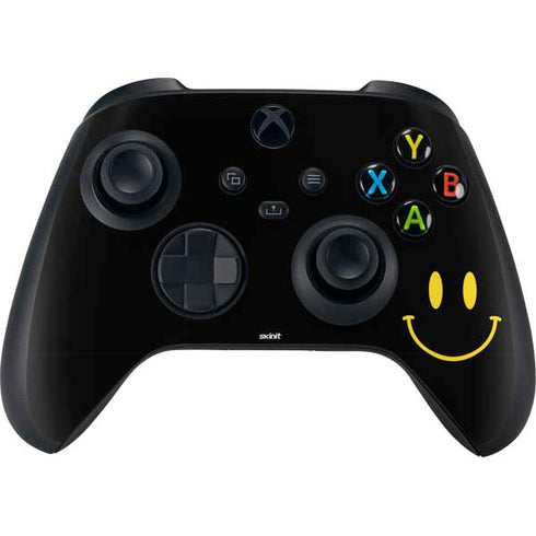 Black Happy Face Xbox Series X Controller Skin