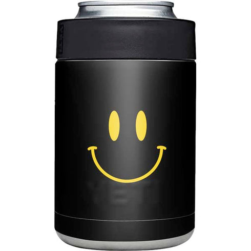 Black Happy Face Yeti Colster Can Insulator Skin