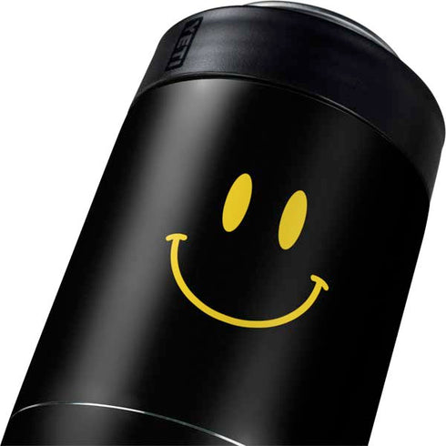 Black Happy Face Yeti Colster Can Insulator Skin
