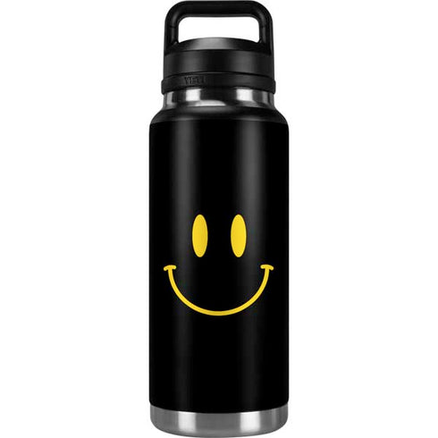 Black Happy Face YETI Rambler 36oz Bottle Skin