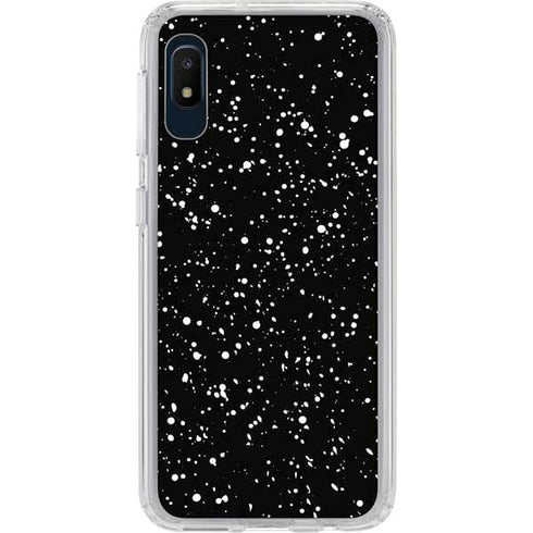 Black Speckle Galaxy A10e Clear Case