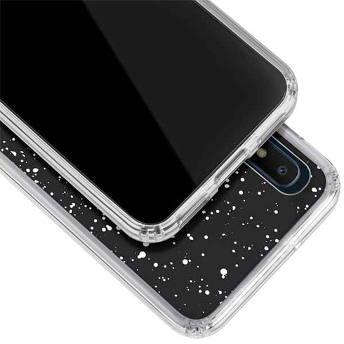 Black Speckle Galaxy A10e Clear Case