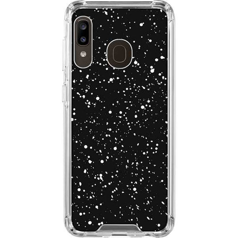 Black Speckle Galaxy A30 Clear Case