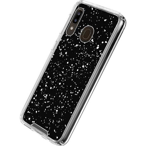 Black Speckle Galaxy A30 Clear Case