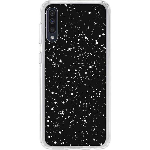 Black Speckle Galaxy A50 Clear Case