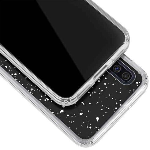 Black Speckle Galaxy A50 Clear Case