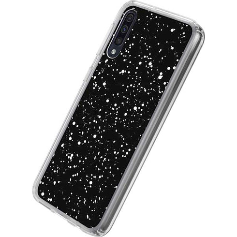 Black Speckle Galaxy A50 Clear Case