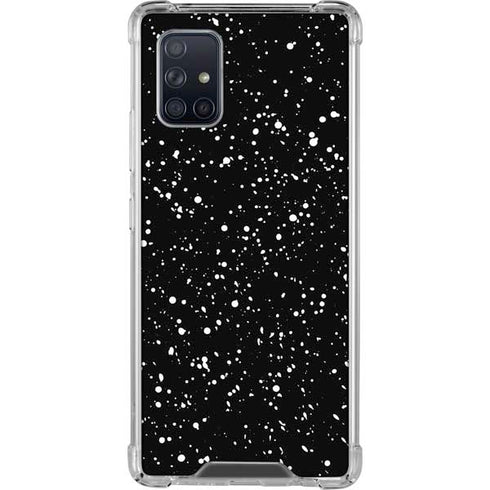 Black Speckle Galaxy A71 5G Clear Case