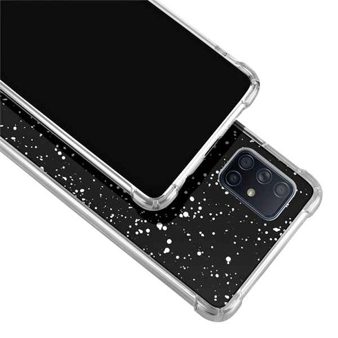 Black Speckle Galaxy A71 5G Clear Case
