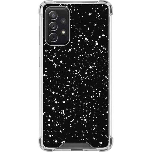 Black Speckle Galaxy A72 5G Clear Case