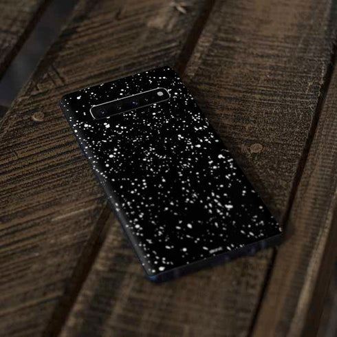 Black Speckle Galaxy S10 Plus Skin
