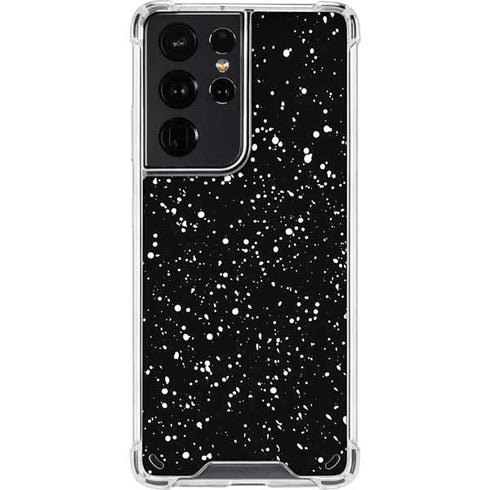 Black Speckle Galaxy S21 Ultra 5G Clear Case