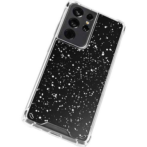 Black Speckle Galaxy S21 Ultra 5G Clear Case