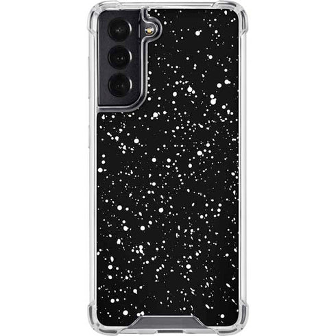 Black Speckle Galaxy S22 Clear Case