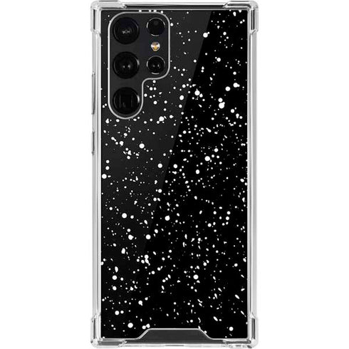 Black Speckle Galaxy S22 Ultra Clear Case