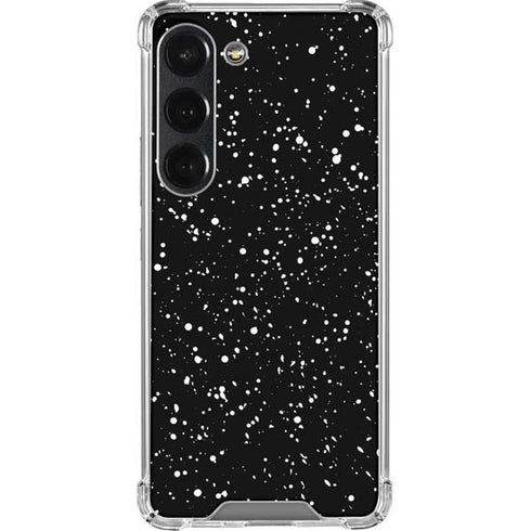 Black Speckle Galaxy S23 Clear Case