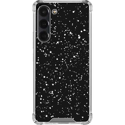 Black Speckle Galaxy S23 Plus Clear Case