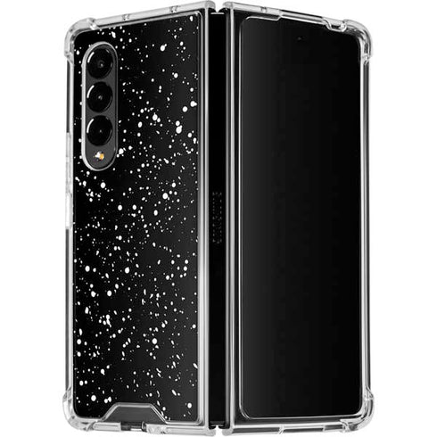 Black Speckle Galaxy Z Fold4 5G Clear Case