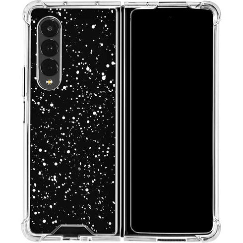 Black Speckle Galaxy Z Fold4 5G Clear Case