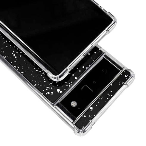 Black Speckle Google Pixel 6 Clear Case