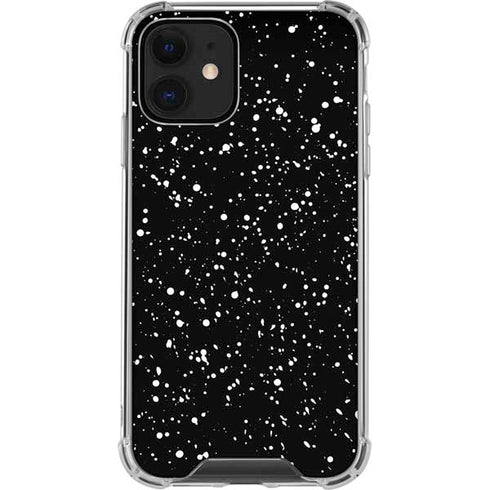 Black Speckle iPhone 12 Clear Case