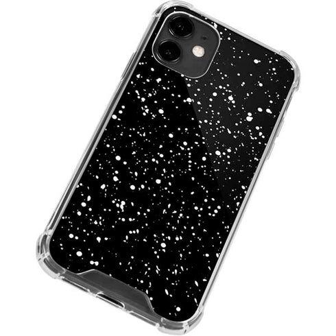 Black Speckle iPhone 12 Clear Case