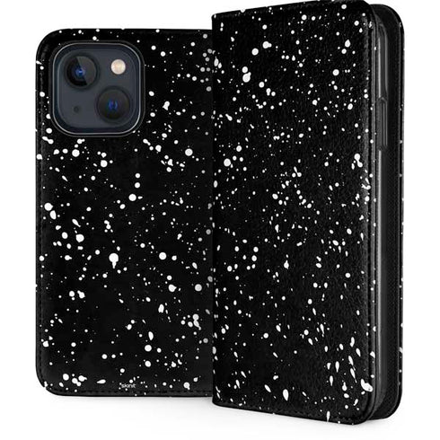 Black Speckle iPhone 13 Folio Case