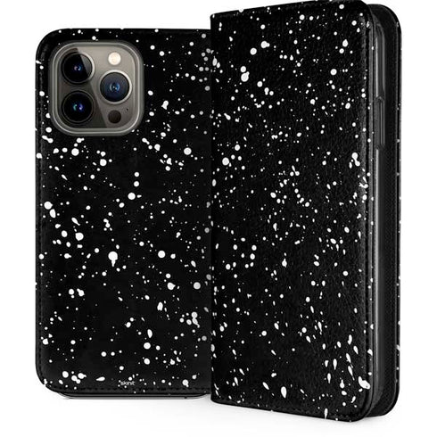 Black Speckle iPhone 13 Pro Max Folio Case