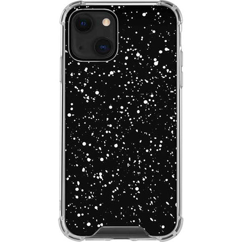 Black Speckle iPhone 14 Plus Clear Case