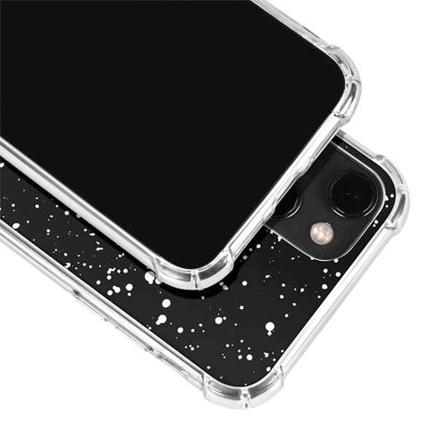 Black Speckle iPhone 14 Plus Clear Case