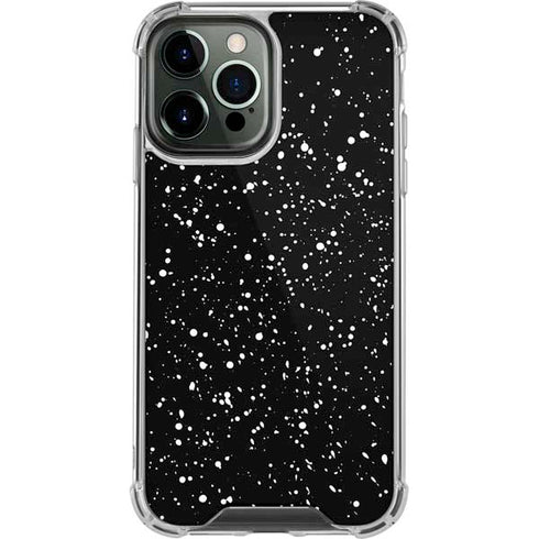Black Speckle iPhone 14 Pro Max Clear Case