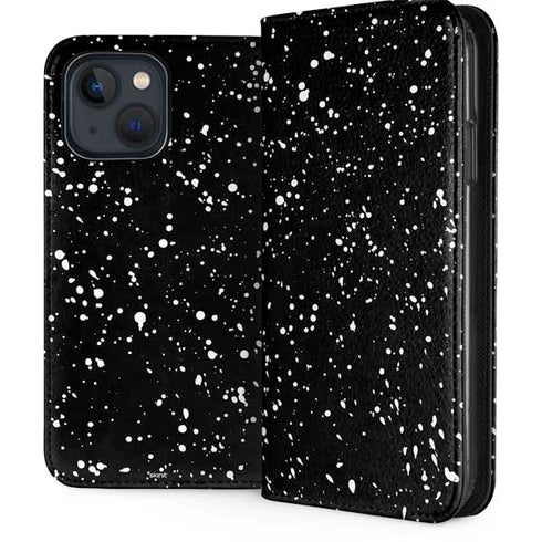 Black Speckle iPhone 15 Plus Folio Case