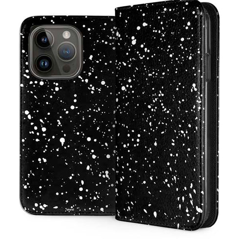 Black Speckle iPhone 15 Pro Folio Case