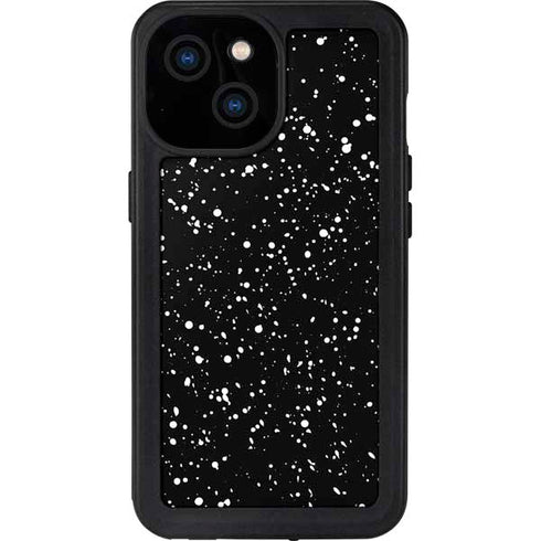 Black Speckle iPhone 15 Waterproof Case