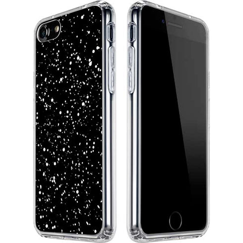Black Speckle iPhone SE (2nd & 3rd Gen) Clear Case