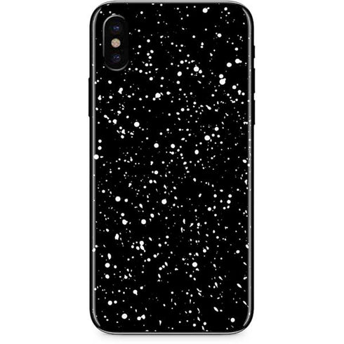 Black Speckle iPhone X Skin