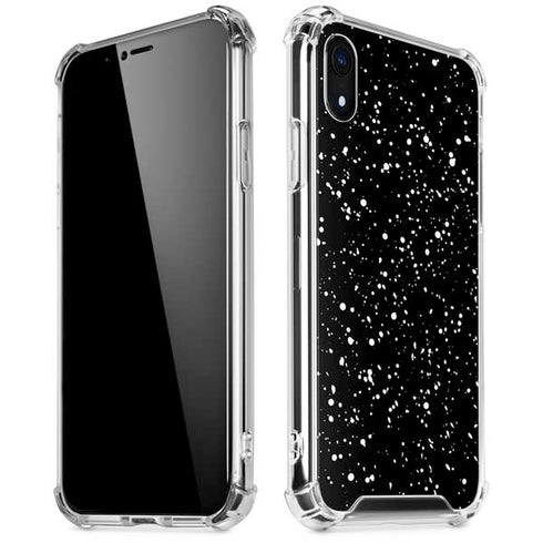 Black Speckle iPhone XR Clear Case