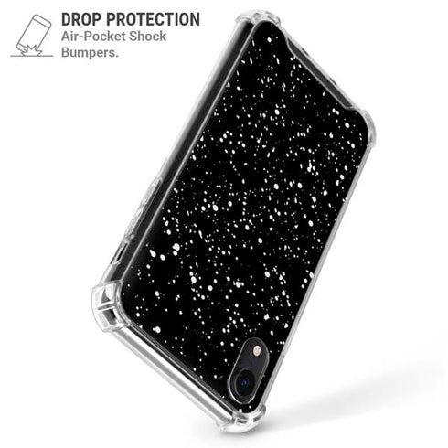 Black Speckle iPhone XR Clear Case