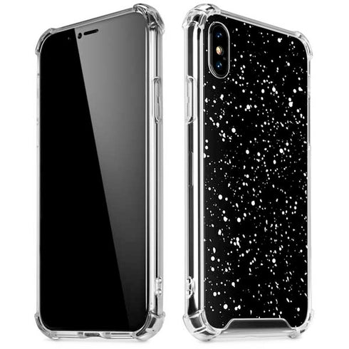 Black Speckle iPhone XS Max Clear Case