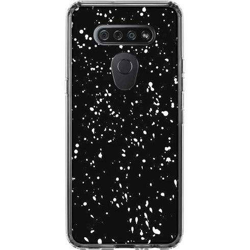 Black Speckle LG K51/Q51 Clear Case
