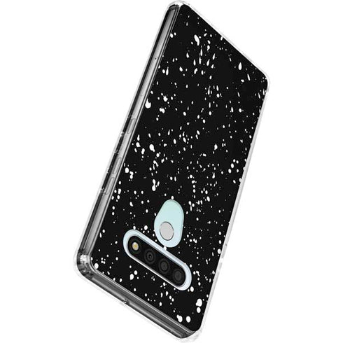 Black Speckle LG Stylo 6 Clear Case