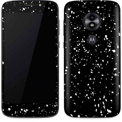 Black Speckle Moto E5 Play Skin