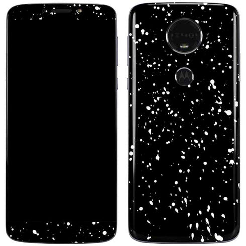 Black Speckle Moto E5 Plus Skin