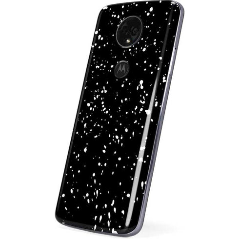 Black Speckle Moto E5 Plus Skin